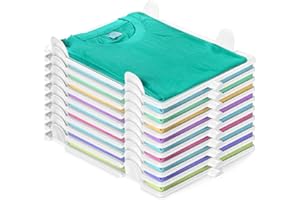 ‎BOXLEGEND BoxLegend T-Shirt Organizer Stapelbar, Closet Organizer, Erwachsene und Kinder Kleiderschrank Organizer Stapelbar für T Shirt Hemden,10 Stück
