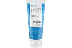 Salicylsyra Pre-Shave Scrub mot Inåtväxande Hår, Rakirritation & Rakfinnar – AHA/BHA & Fysisk Dual Peeling med Salicylsyra, G
