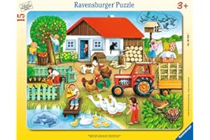 Ravensburger - 06020 - Puzzle Enfant avec Cadre - Qui Va avec Quoi - 15 Pièces