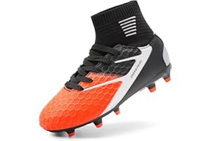 DREAM PAIRS Chaussures de Football Garçons Spike Crampons pour Filles Respirantes Unisexe Chaussures D'entraînement Sport High Top Football