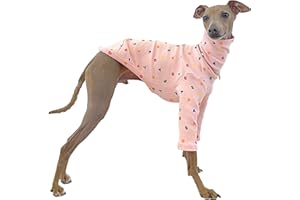D DOGGY STAR Italian Greyhound Clothes Flexible T Shirts Whippet for Dogs (3XL,Alphabet Pink)