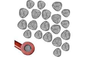 ZEACCT 100 Pièces Filtres à Tabac en Métal Pipes À Fumer, Filtres À Boule de Pipe, Filtres À Bille de Pipe en Acier Inoxydable, Filtres À Boule de Pipe Lavables, pour Pipes à Fumer (20mm)