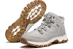 DOBOLIN Stivali Donna Inverno Scarpe da Neve Caldi Snow Boots Impermeabili Stivaletti Pelliccia Stringate Outdoor