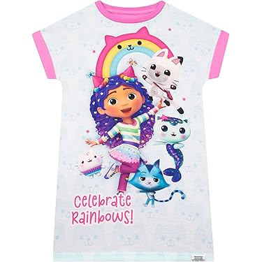 Camicia Da Notte Name IT Per Bambine - Lunga Manica, Cotone, Stampa Fiori Vintage, Comoda E Morbida