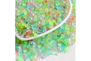 AGVDG Pack of 6000 Luminous Stones Garden Colourful Sand Small Gravel Luminous Stones Garden Glow-in-the-Dark Fluorescent Stones Decorative Stones for Outdoor Decoration Patio Lawn Aquarium 3-5 mm/150 g
