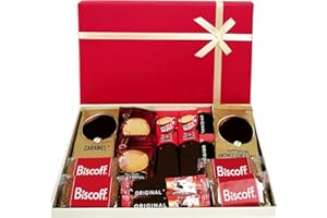 OFFER SHOP Coffee Gift Hamper Set - Perfect Selection of Instant Coffee Biscuits | Best Dad Gifts Fathers Day Get Well Soon Thank You Tea Box Gift for Men & Women