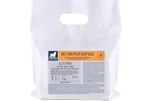 Forbury Aloe Vera Glycerinseife transparent Seifenbasis Rohseife 1 kg (SLS-frei). Melt and Pour Clear soap Base