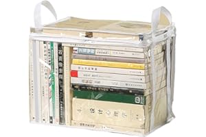 JSGHGDF Libri Organizzatori Pratica Scatola di Immagazzinaggio Libri Scatola Pieghevole Scatola di Libri Trasparente per Dormitorio Domestico Aula