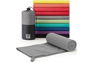 Blumtal Asciugamano Microfibra 80x40 cm - Set da 2 Teli Palestra ad Asciugatura Rapida - Grigio