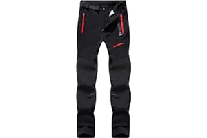 BenBoy Pantalones de Nieve Montaña Hombre Impermeables Invierno Calentar Pantalones Trekking Escalada Senderismo Esquiar Softshell