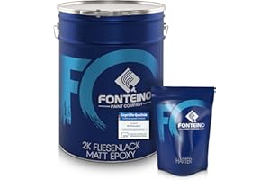 Fonteino 2K Fliesenlack MATT Kieselgrau RAL 7032 für Küche Badezimmer Wandfliesen Bodenfliesen - 2,5Kg