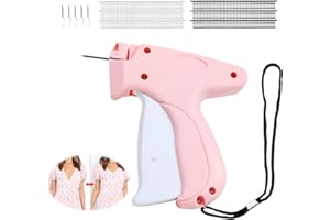 SEATEK Schnelles Fixiergerät für Kleidung, Speedy Quick Clothing Fixer, Quilt-Nähen Nadel, Mini-Stichsäumpistole für Kleidung, Mikro-Tagging-Stichwerkzeug für Kleidung mit 5 Nadeln 1000 Plastiknadel