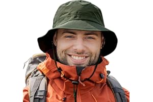 TOP-EX XL/XXL Chapeau de soleil unisexe imperméable UPF 50+, chapeau cloche toutes saisons pour la marche du golf – Chapeaux de pluie – Réglable | Pliable | Coupe-vent 55-67 cm