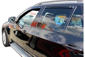 J&J AUTOMOTIVE | Heko Deflecteurs d'air Déflecteurs de Vent Compatible avec X5 E70 2007-2013, Ensemble 4 pi?Ces, Aérodynamique, Montage Facile