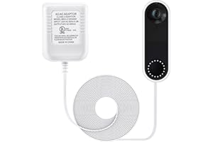 DREYOO 16-24 Volt Transformer, Compatible with Arlo Video Doorbell C Wire Power Adapter, Certified 20VAC 500mA Transformer 5m Cable Supply Power Compatible with Arlo HD Audio Bell