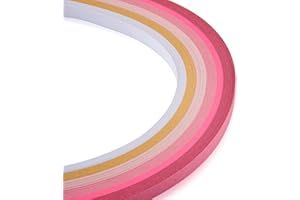 Craftdady Lot de 1200 bandes de papier pour paperolles Rose 530 x 5 mm