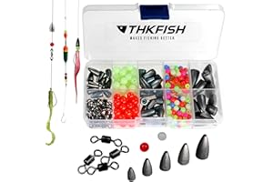 THKFISH Plomb Peche Poids de pêche plombs de pêche Poids de Balle Carolina Rig Texas Rig DIY KIT 339pièces / 389pièces / 35pièces