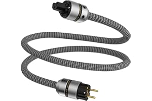 Tertullus Wysokiej klasy kabel sieciowy hi-fi i C15, kabel zasilający audio, z wtyczką Schuko i wtyczką do urządzeń zimnych (E820, 2 m)