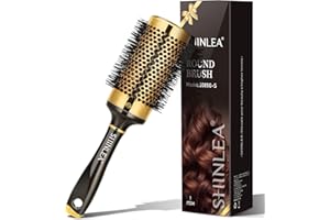Brosse Cheveux Bouclés - Shinlea Brosse Ronde Anti-Traction Pour Fille Femme Homme 53 Mm, Démêlant, Coiffant Et Séchant, Ajoutant Du Volume Et De La Brillance Pour Les Cheveux Fins