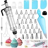 Stainless Steel Icing Nozzles Set, Cake Syringe, Decorating Syringe, Cake Decorating Set, 42 Pieces, Professional Stainless S