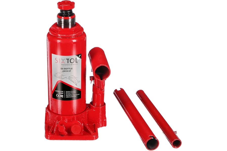 SIXTOL SX Bottle Jack 6T - Gato hidráulico de Botella, 6 t