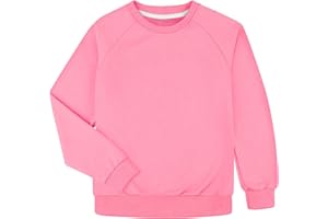 BIG ELEPHANT Sweat garçon 100% Coton – Pull à col Rond Doux et Chaud sans Logo, Sweatshirt Basique pour école et Loisirs