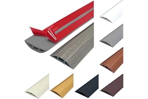 IGTOPS Protezione per cavi da pavimento, flessibile, ritagliabile, protezione per cavi in PVC, autoadesiva, copertura per cavi da pavimento, protegge i cavi e previene le cadute, 60 mm x 1 m, venature del