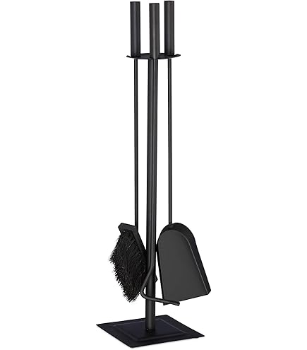 vidaXL 5-delige Haardset 23x15x66 cm staal, open haard set, kachel pook set, open haard pook set, pookset houtkachel, pookset openhaard pookset