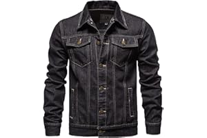 KeYIlowys Giacca di Jeans da Uomo Primavera E Autunno Casual in Cotone Abbigliamento