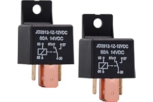 Ehdis 2 Pack Car Relay 12V 80 AMP 5 Pin, JD2912-1Z-12VDC 80A 14VDC SPDT Truck Boat Van Vehicle Automotive Relay 12V Switch