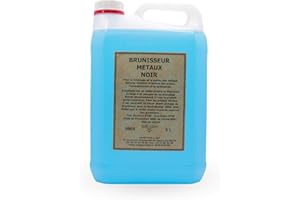 Comptoir d'Art - Brunisseur Métaux (0805) - Cuivre - Bronze - Laiton - Zinc - Nécessite Neutralisant (0804) pour application sur Métaux Ferreux (Noir, 5L)