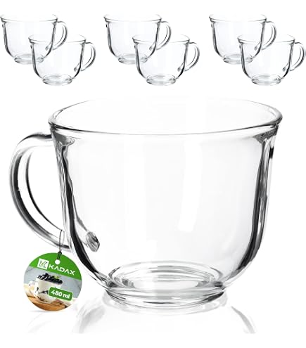 Tasse En Verre épaisse Altom Design - Capacité 510 Ml - Poignée Confortable - Pour Thé, Café, Boissons Chaudes/froides - 5