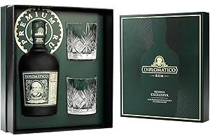 Diplomático Reserva Exclusiva 700ml Limited Edition 2 Bicchieri - Rum premium invecchiato. 40% vol.