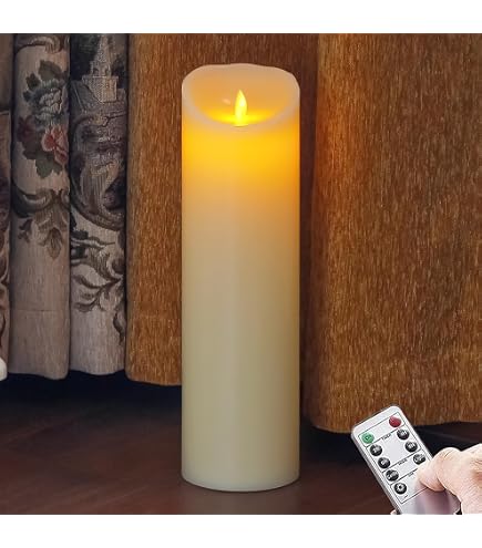 ReWu LED Kerze Deluxe Homeart Outdoor – Kunststoff Mit Wachsspiegel, Warmweiß, Flackernd, Hitzebeständig Bis 50°C, IP44, 10x7,5 Cm – Inklusive Timer-Funktion