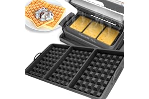 ZAUBERFRY Waffeleinsatz kompatibel mit Tefal OptiGrill XL, 4in1 XL, 2in1 XL, Elite XL, Plus + XL, Elite Plus XL, Backschaleneinsatz aus Silikon, Belgische Waffeln, Waffel, Zubehör
