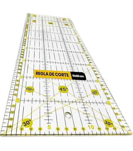 Jeu De 4 Règles à Patchwork En Acrylique - Quadrillage Double Couleur, Antidérapant - Tailles 4,5" à 12,5" - 3