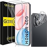 QULLOO Screen Protector for Honor 400 5G, 2 Pieces Tempered Glass and 2 Pieces Camera Lens Protector, 9H Hardness Ultra Resis