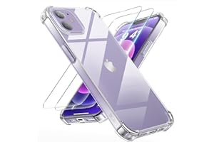 Tentoki 3 in 1 für panzerglas und hülle iPhone 12 Mini,[Nie Vergilbung] schutzfolie iPhone 12Mini TPU handyhülle Schlanke Stoßfeste Anti Kratzt Transparent