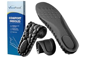 VivoFoot Memory Foam Insoles, Anti-Fatigue Pain Relief Everyday Work Sports Running Comfort Shoe Inserts, Cloud Sole Pads, Cu