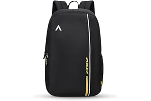 Aristocrat Nova 15L Laptop Backpack for Men & Women with Bottle Pocket | Padded Shoulder Straps, Multi Compartments | Travel & College Bag | Dark Black