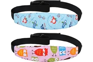 ALAOO 2 Pièces Tête de Siège Auto Bébé,Cale Tête Bébé Voiture pour Voiture pour Siège de Sécurité Enfant,Cale-Têtes pour Sièges Auto Repose Holder Bandeau pour Voyage, Protection Du Cou Epaules