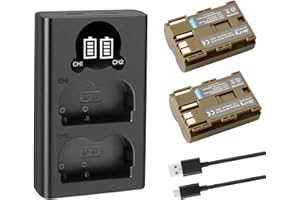 JOIRY 2 X BP511 BP511A Batteria di Ricambio e Doppio caricatore Compatibile con Canon EOS 5D 10D 20D 20Da 30D 40D 50D 300D PowerShot G1 G2 G3 G5 G6 Pro 1 Pro 90 Pro 90IS Cameras