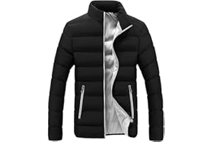KHIRVWL Giubbotto Giacca Corto Piumino Pesante Invernale Lucido Uomo Antivento Impermeabile con Cappuccio Giacca da Uomo Jacket Rimovibile Giubbotto Caldo Casual Multitasche Materiale Sintetico Antivento