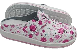 Primo Calzature Zoccoli Donna da Casa e Lavoro, Ciabatte Sanitarie Chiuse e Comode, Pantofole Riposanti con Plantare Estraibile