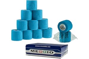 MADDMA HAFTBANDAGEN 12 Haftbandagen Größe+Farbe wählbar - selbsthaftende Bandage Fixierverband selbstklebend, Farbe:blue refresh, Größe:5cm