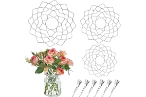 GICGIEO Lot de 3 supports de fleurs Ikebana - Pour vase - Kenzan - Décoration florale - Grenouilles - Hanataba - Rotatif - Outil d'arrangement floral rond - Anneau de fleurs pour tiges de fleurs - Bouquets de