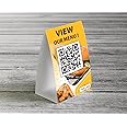 SVM CRAFT® Pack of 30 pc QR code menu sign, Scan to view menu, Restaurant table menu, Restaurant menu, AntiCovid menu, Touch less Menu QR code menu, QR Code menu stand Paper Menu Customization QR Code Menu stand For Restaurants Cafe Bar Hotels Digital Menu Touch less Menu stand for table With Free Digital QR Code
