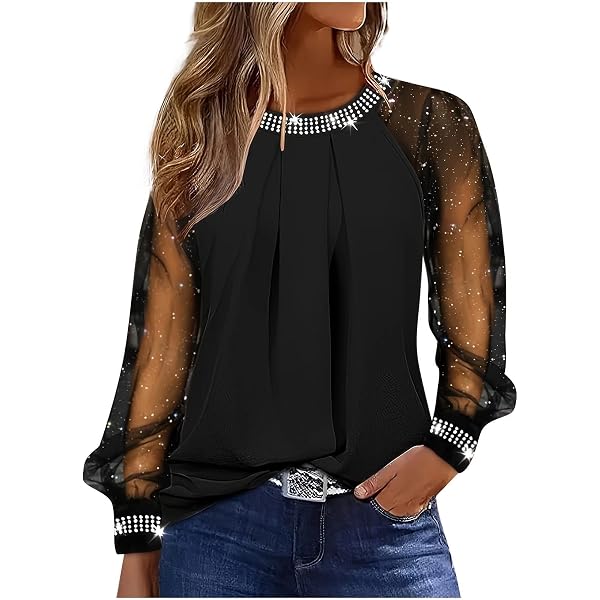 Anna-Kac Women's Sparkly Sequn Top Short Sleeve Gltter Concert Party Anna-Kac Women's Sparkly Sequn Top Short Sleeve Gltter Concert Party