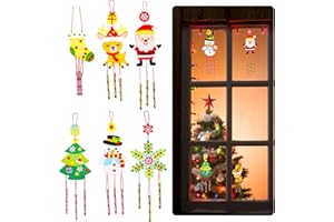 ARONRAVE Weihnachten Basteln Kinder Windspiel, 6 Stück Weihnachten Filz Bastelset Schneemann Windspiel Kreative Bastelsets Klangspiele Weihnachten Windspiel Bastelset für Weihnachtsdeko Mädchen Junge
