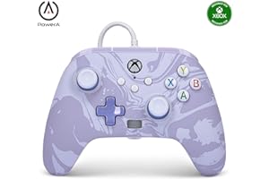 Manette filaire améliorée pour Xbox Series X|S de PowerA - Tourbillon lavande, manette de jeu, manette de jeu vidéo filaire, manette de jeu, Xbox Series X|S